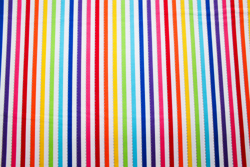 Designer- Baumwollstoff Be Colourful White Rainbow (10 cm)